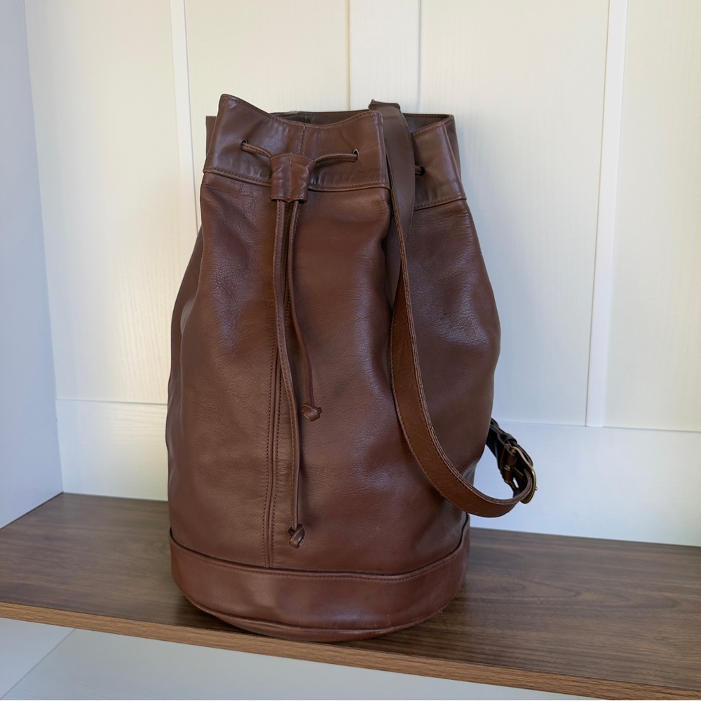 Coach Vintage Drawstring Sling Bucket Crossbody Bag.